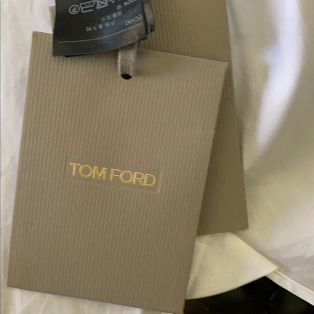 Tom Ford white poplin French cuff men dress shirt